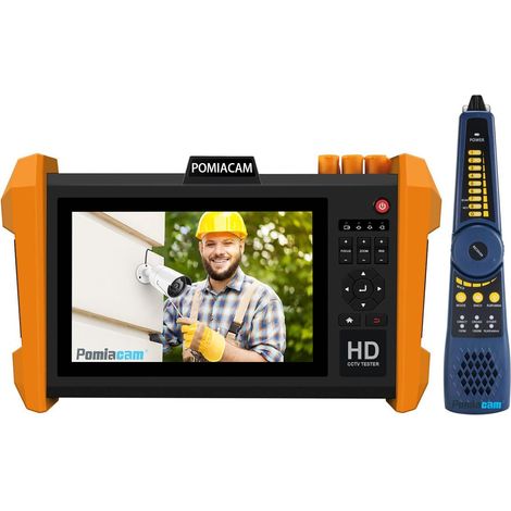 Testeur caméra K15 CCTV Écran tactile IPS 7" Caméra IP 8K 8 MP AHD CVI TVI SDI CVBS Test VGA HDMI Prise charge ports module optique SFP POE PTZ RS485 (1/5)