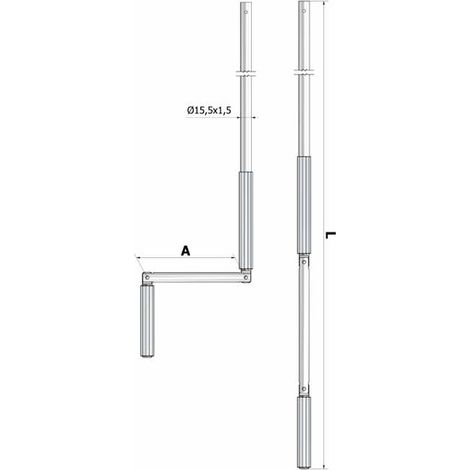 Manivelle Volet Roulant Complète Cherubini Ø15mm - 1200mm - Blanc