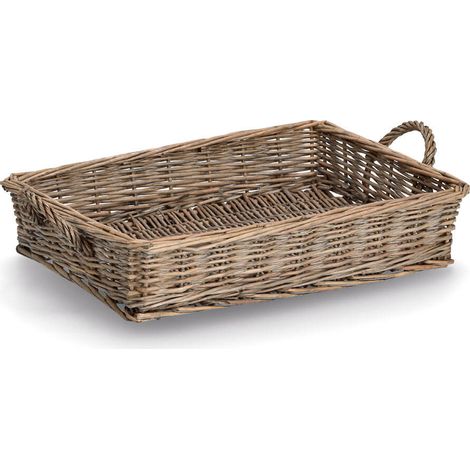 Tablett aus Weide mit Griffen, 41 x 30 cm