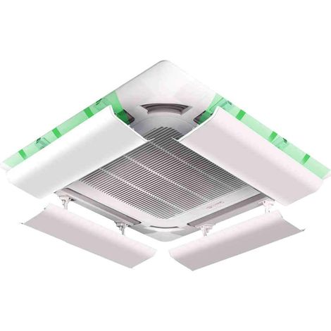Lot de 4 Déflecteur de climatisation central, prévention du flux direct, angle inclinazione réglable, installation facile (1/5)