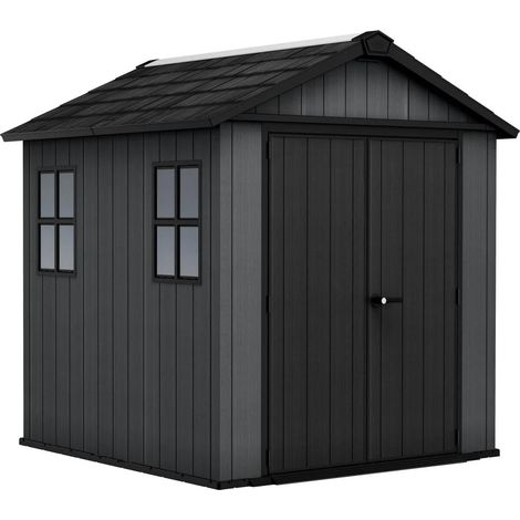Keter Newton 757 Gartenhaus - 223.8x230x246cm - Satteldach - Kunststoff - Grau