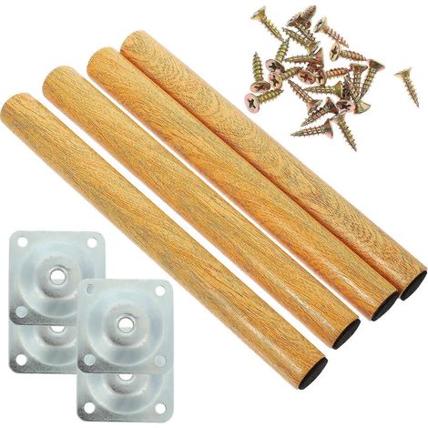 Ensemble d'extensions de pieds de meubles en bois, pieds de remplacement durables en bois massif, adaptés aux tables, chaises, coiffeuses et armoires, pour une amélioration de vos meubles. (1/5)
