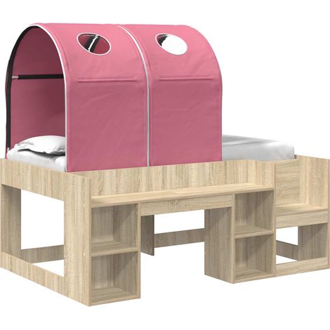 Bed with Tunnel 3 pcs Sonoma Oak and Pink Engineered Wood vidaXL (1/5)
