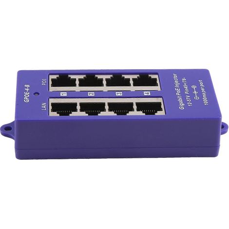 Passiver Gigabit-PoE-Injektor, 48 V oder 24 V, 4-Port-1000-Mbit/s-PoE-Modul für IP-Sicherheitskameras und WLAN-Zugangspunkte, UBNT (1/5)