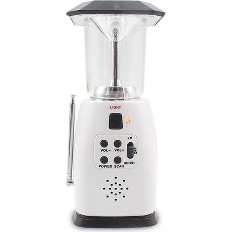 Radio solaire, chargeur de téléphone portable multifonctionnel, alarme d'urgence, lampe de camping (1/5)