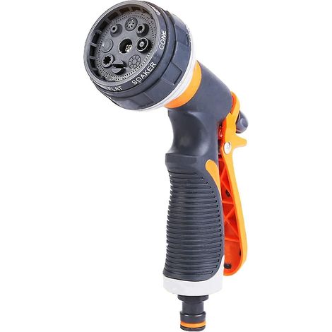 Garden Hose Nozzle,Hose Nozzle Heavy Duty,8 Adjustable Watering Pressure Patterns,Handle Antiskid,Suitable for Lawn and (1/5)