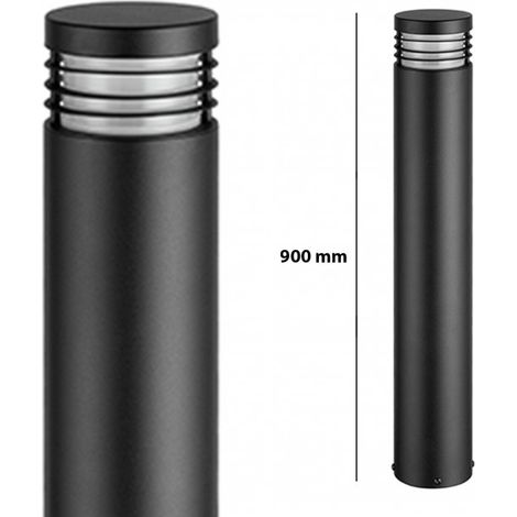 Pilier Extérieur Rond avec Grille - E27 - IP 54 - 900 mm - DeliTech®