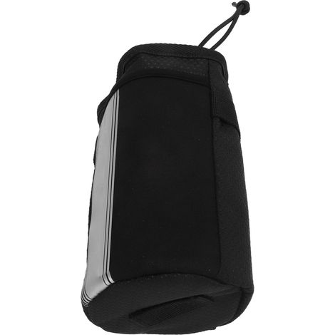 Sacoche de guidon pour vélo, 1 L, grande surface réfléchissante, cordon de serrage, porte-gobelet noir pour vélo électrique (1/5)