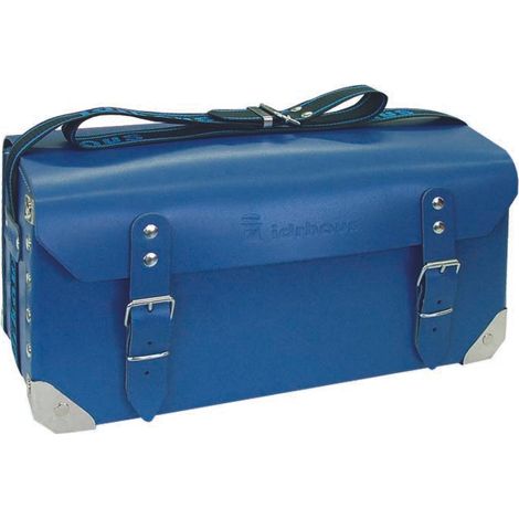 Echtes Leder Klempnertaschen blau cm.41x18,5x18