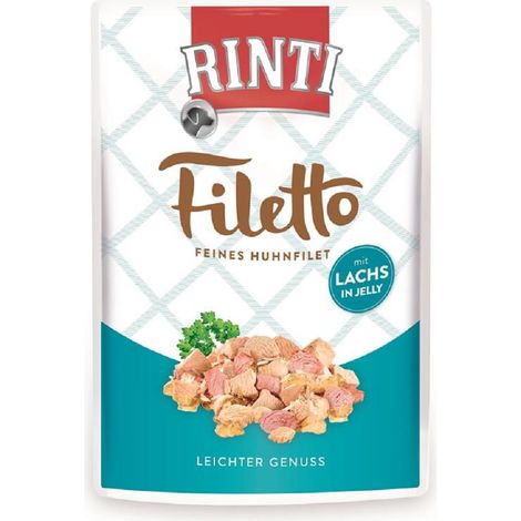 Rinti Filetto Hähnchenfilets in Gelee – 100-g-Beutel – mit 100 g Lachs