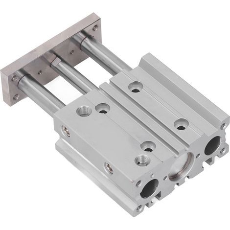 Pneumatikzylinder mit 3 Kolbenstangen aus Aluminiumlegierung, 20 mm Bohrung, 40 mm Hub, doppeltwirkend PT1/8 (1/5)