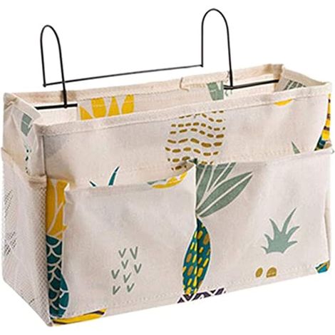 Sac de rangement suspendu en tissu, sac de rangement de chevet, sac de rangement pour lits superposés (haut et bas) pour dortoir, étagère de chambre (1/4)