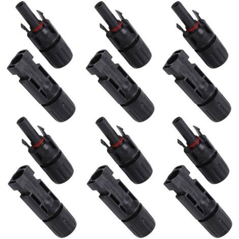 royaluxe -Connecteur et raccord de panneau solaire,Connecteur de Cellule Solaire, 12 Pcs. Connecteur de CâBle éTanche Industriel pour Panneaux Solaires (1000V-30A) (1/5)