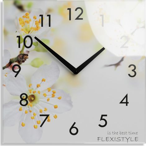 Reloj de pared moderno y silencioso de flor de cerezo (1/4)