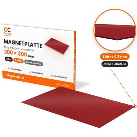 Magnetplatte Magnetfolie Rot Nein 0,5 mm