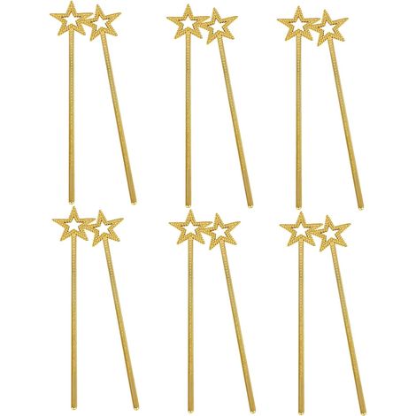 Lot de 12 Baguettes Magiques Étoile en Plastique Léger Design Scintillant pour Garçon et Filles Filles, pour Jeux Imaginatifs et Spectacles sur Scène (1/5)