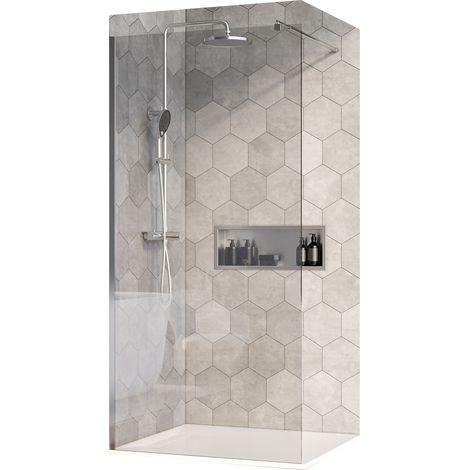 Duschabtrennung Bernstein Walk-In EX101 8mm Nano Echtglas Klarglas 120cm