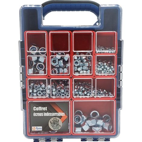 Coffret de 920 écrous indesserables DIN 985 Classe 8 Zingué - BIVI