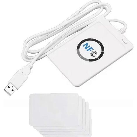 Duplicateur de lecteur/duplicateur de cartes à puce RFID ACR122U + copieur de cartes 5XCUID (1/5)
