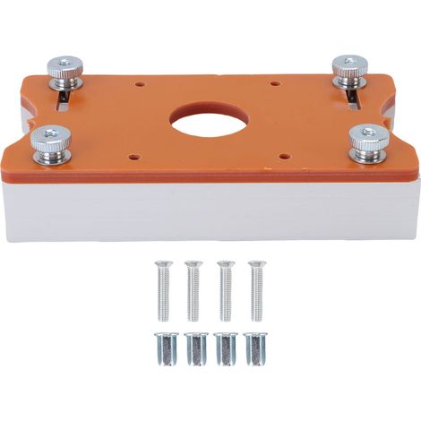 SJLERST Socle de Défonceuse 2 en 1 pour Bois, Support de Rainurage Réglable, Diamètre Intérieur 65 mm, Compatible Bois 0-5 cm, Base de Fraisage Stable et Précise (1/4)