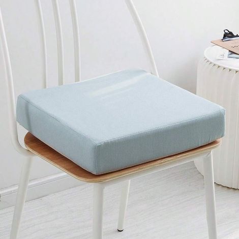 Coussin de siège en mousse haute densité, 50 x 50 x 5 cm, léger et confortable(bleu œuf de canard) (1/4)