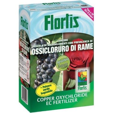 OSSICORURO DI RAME FUNGICIDA PIANTE concime curativo OIDIO MALBIANCO FLORTIS 250 (1/5)