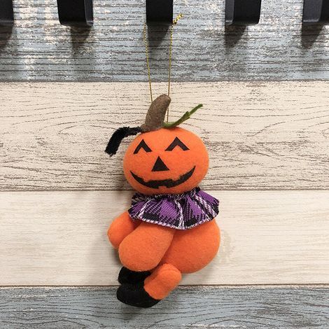 Jouet citrouille farci suspendu Halloween, décoration murale, arbre, fête – (1/5)