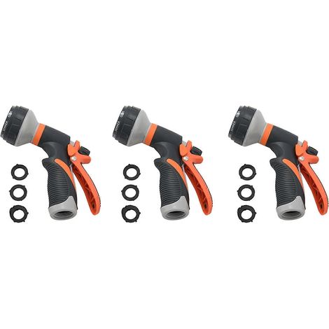 4X Hose Nozzle Garden Hose Nozzle Hose Spray Nozzle Leak Free High Pressure Heavy Duty 8 Pattern (1/5)