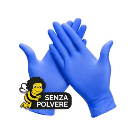 Art.A149 Guanti monouso in nitrile senza polvere S-M-L-XL 100 pezzi - S