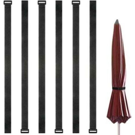 6-teiliges Sonnenschirmgurt-Set, wiederverwendbarer Sonnenschirmgurt, verstellbarer Sonnenschirmgurt, Sonnenschirmbefestigungszubehör aus Nylon (1/4)