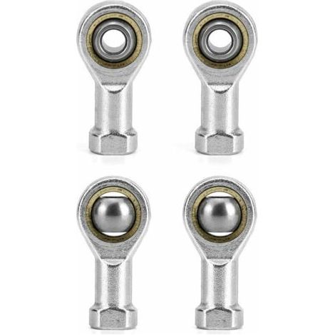 4 Pièces 6mm Embout Roulement à Rotule M6 x 1.0, Femelle Filétage Auto-Lubrifiantes