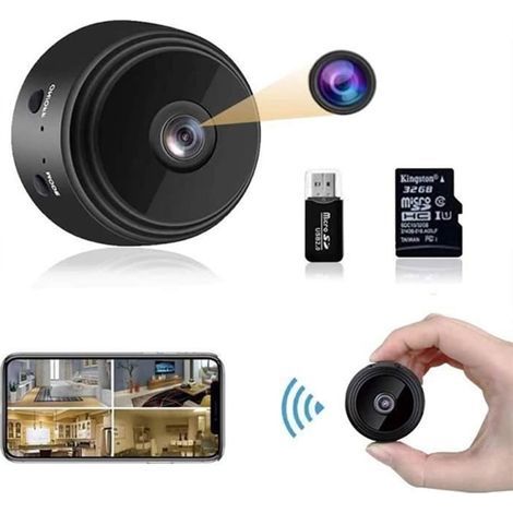 Cellfast – Mini caméra de surveillance HD 1080p – Vision nocturne infrarouge – Détection de mouvement – Autonomie 60 min – Angle de 150° (1/4)