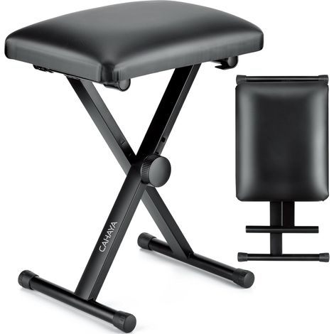 Tabouret Piano Réglable pour Clavier et Piano Numérique Banc de Piano, stable, hauteur réglable, charge 168 kg, pliable, compatible clavier électronique, studio et maison (1/5)