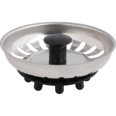 Wolfpack – Bouchon d'évier en acier inoxydable – Modèle T-93-115 1 1/2 – Solution durable pour systèmes de vidange – Diamètre 115 mm (1/4)