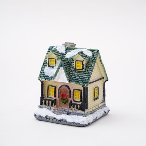 Maison de Noël miniature dans le village, fonctionnant sur piles (1/2)