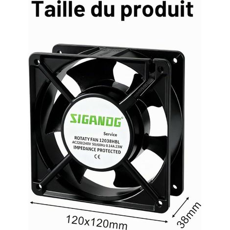 Axial Fan for Fireplace Cassette, Insertable
