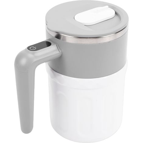 Tasse à Café Auto-mélangeante Acier Inoxydable 304 300ml Affichage LED Température Rechargeable USB Mélangeur Magnétique Automatique Gris Blanc (1/5)