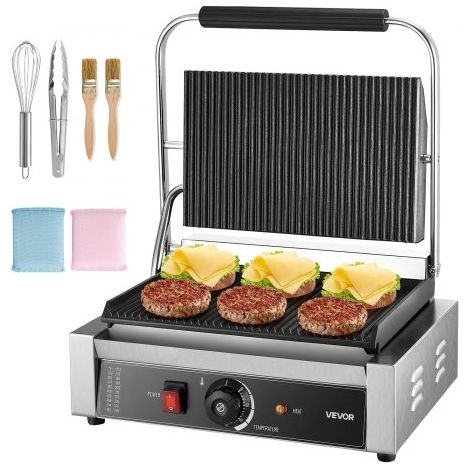Gril Panini Électrique 2200 W Machine à Panini avec Plaque (1/5)