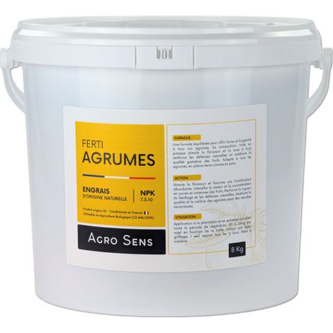 Ferti Agrumes - Engrais pour agrumes, citronniers, orangers - Seau 8 kg
