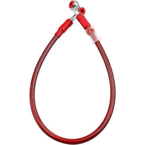 Gaine tressée en acier renforcée pour durites de frein, d'embrayage et d'huile de moto (6 couleurs disponibles) - Rouge - 50 cm, 60 cm, 65 cm (1/5)