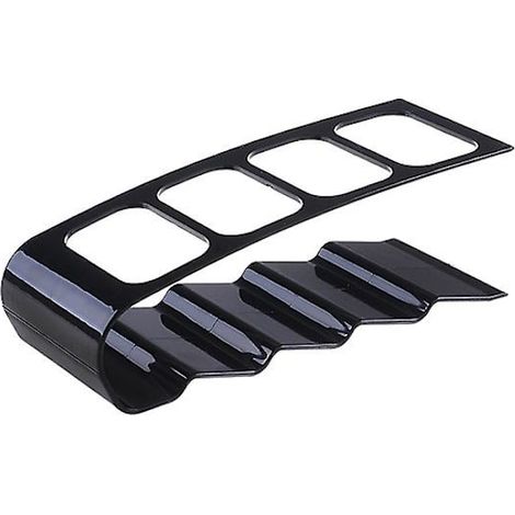 Aufbewahrungsbox für Fernbedienung mit 4 Fächern, schwarzes Acryl, Fernbedienungshalter (1/5)