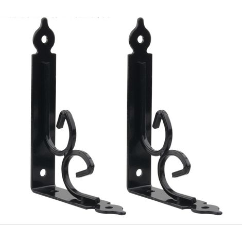 2 dicke europäische Dreieckswinkel, Wandregal, Trennwandwinkel, Tisch (schwarz, Länge 300 x 1) - AquaForge