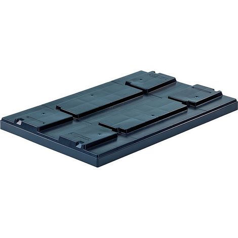BRB Abdeckhaube für Palettenmaß LxB 1205x805 mm, Polypropylen-Kunststoff (PP), anthrazit (1/3)