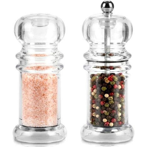 Acrylic Pepper Mill & Salt Shaker Set, 11 cm, 2 pcs (1/5)