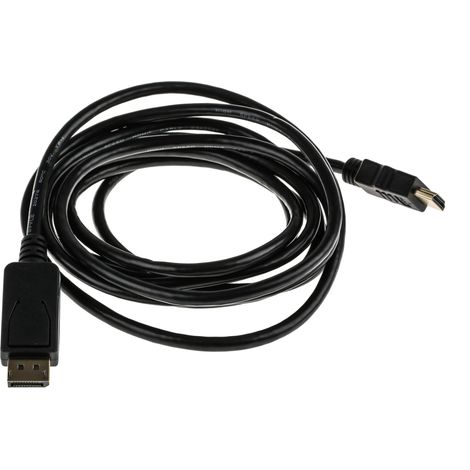 Câble de port d'affichage RS PRO, DisplayPort/ HDMI M /M en 3m Noir ( Prix pour 1 ) (1/3)