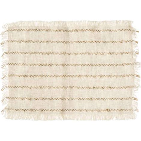 Set de Table Déco "Jute" 30x45cm Blanc (1/2)
