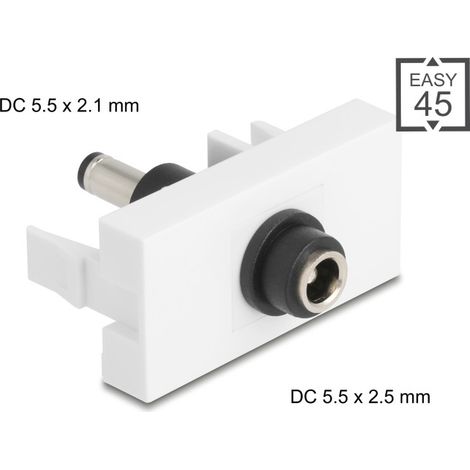 Adapter delock easy 45 modul weiblich zu männlich 5.5x2.5 mm 5.5x2.1 mm