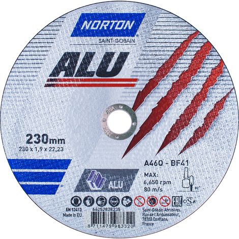 Aluminium-Trennscheibe 230x1,9 Norton ALU (1/2)