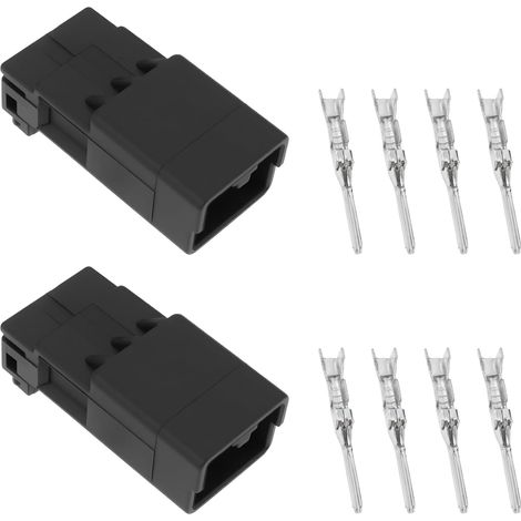 Set of 2 4-pin female connectors and terminals 72990-01 for motorcycles compatible with Davidson Dyna Fat Bob (1/5)