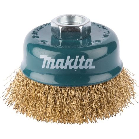Makita – Brosse en fil d'acier 75 mm – Pour nettoyage métal – Grain fin – Compatible avec perceuses – Utilisation professionnelle